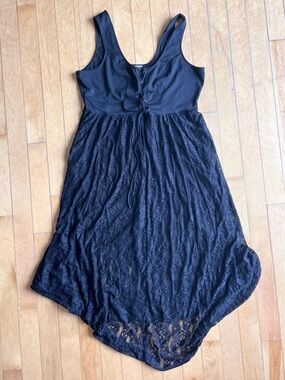 Hot Topic Maxi Black Skull Lace Corset‑Front Fit & Flare Dress – Size 2